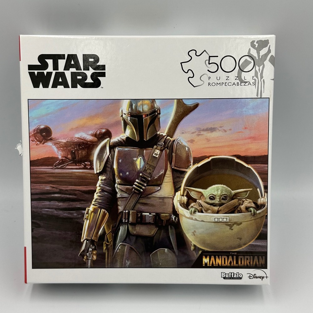 Star Wars The Mandalorian 500 Piece Puzzle‎ Grogu & Mando New Sealed Disney+
